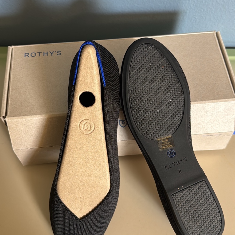 Rothy's Black and Blue Women's Loafers